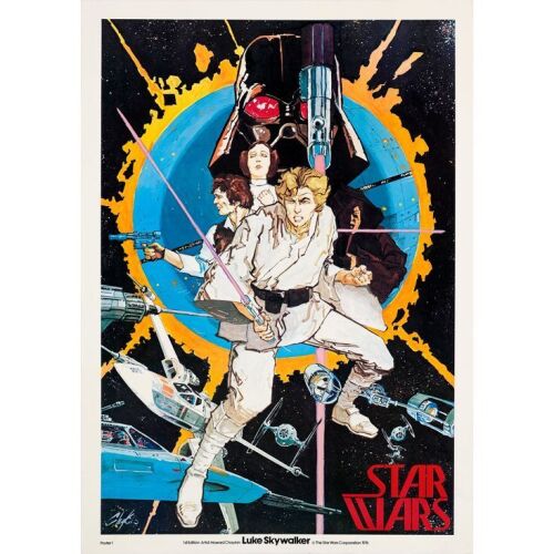 278. STAR WARS: A NEW HOPE (1976): Pre-Release Promotional Poster (20" x 29"); Very Fine+ on Linen