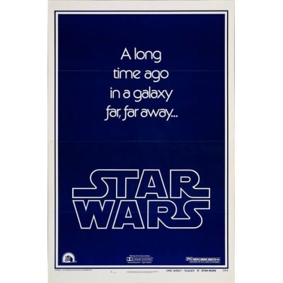279. STAR WARS: A NEW HOPE (1977): Style B Teaser, First Printing (27" x 41"); Very Fine+ Folded