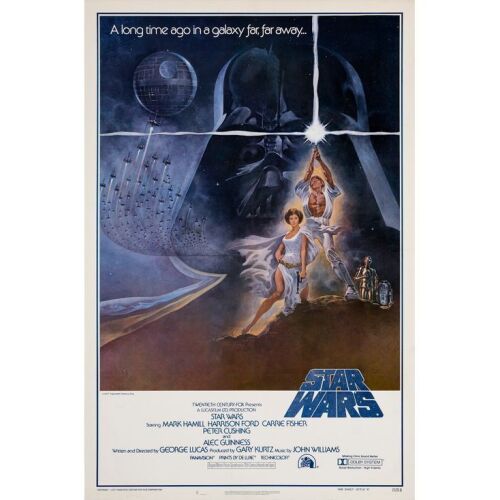 282. STAR WARS: A NEW HOPE (1977): One Sheet (27" x 41"); First Printing, Style A; Very Fine- on Linen