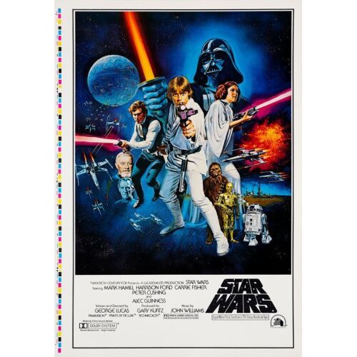 284. STAR WARS: A NEW HOPE (1977): International One Sheet with Ratings Block (28" x 41"); Printer's Proof, Style C; Very Fine+ on Linen