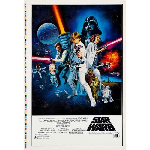 285. STAR WARS: A NEW HOPE (1977): International One Sheet with Ratings Block (28" x 41"); Printer's Proof, Style C; Very Fine+ Rolled