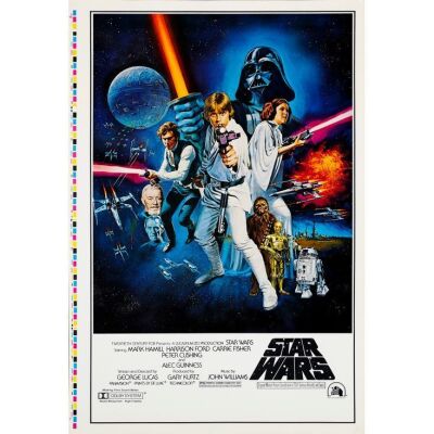 285. STAR WARS: A NEW HOPE (1977): International One Sheet with Ratings Block (28" x 41"); Printer's Proof, Style C; Very Fine+ Rolled