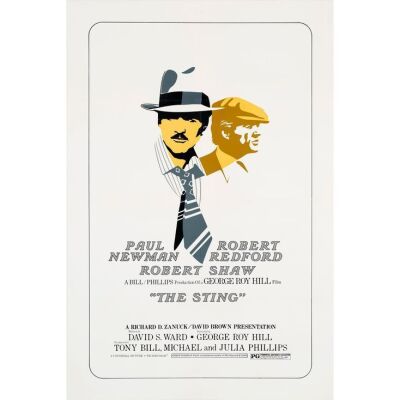 293. THE STING (1973): One Sheet (27" x 41"); Silk Screen Alternate Style; Very Fine- on Linen