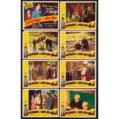 297. SUPERMAN AND THE MOLE MEN (1951): Lobby Card Set (8), Pressbook (11" x 14", 8.5" x 11"); Fine+