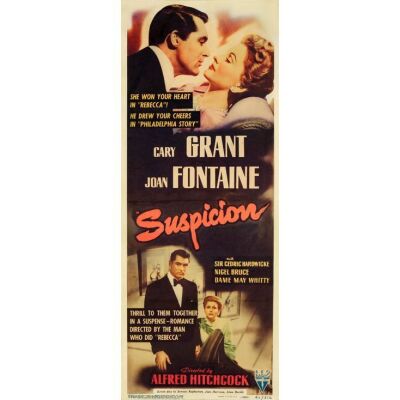 298. SUSPICION (1941): Insert (14" x 36"); Fine+ on Paper