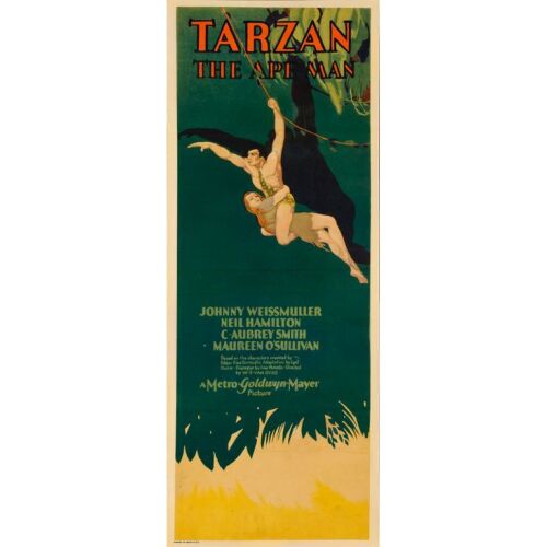 303. TARZAN THE APE MAN (1932): Insert (14" x 36"); From the Bradleigh Vinson Collection; Fine+ on Paper