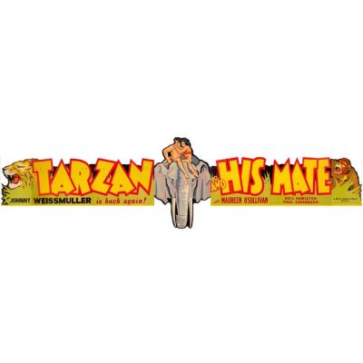 308. TARZAN AND HIS MATE (1934): Theatre Lobby Streamer (162" x 44"); From the Bradleigh Vinson Collection; Very Fine+