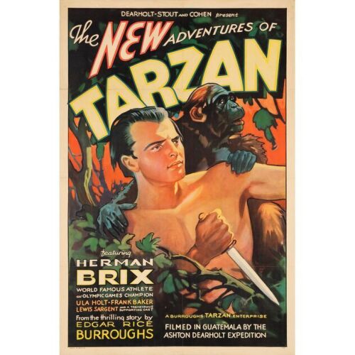 310. THE NEW ADVENTURES OF TARZAN (1935): One Sheet (27" x 41"); From the Bradleigh Vinson Collection; Very Fine+ on Linen