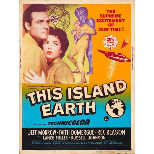 324. THIS ISLAND EARTH (1955): 30 x 40; Fine+ Rolled