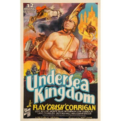 331. UNDERSEA KINGDOM (1936): One Sheet (27" x 41"); All-Serial Style; Fine+ on Linen