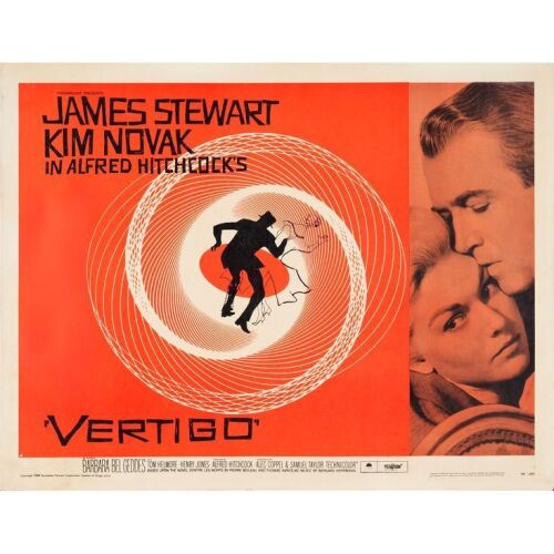 332. VERTIGO (1958): Half Sheet (22" x 28"); Style A; Very Fine- Rolled