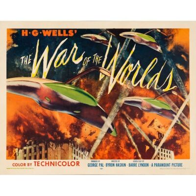334. WAR OF THE WORLDS (1953): Half Sheet (28" x 22"); Style B; Very Fine- on Paper