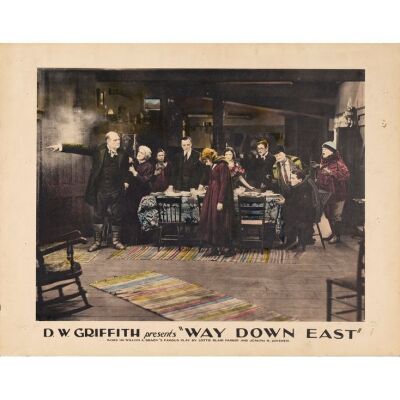 335. WAY DOWN EAST (1920): Half Sheet (22" x 28"); Fine+ Rolled