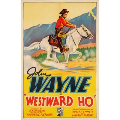 337. WESTWARD HO (1935): One Sheet (27" x 41"); Stone Lithograph; Very Fine- on Linen