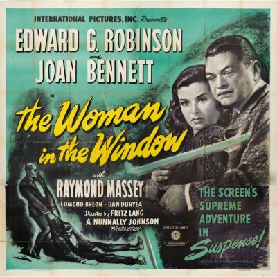 346. THE WOMAN IN THE WINDOW (1944): Six Sheet (79" x 79"); Style A; Very Fine- Folded
