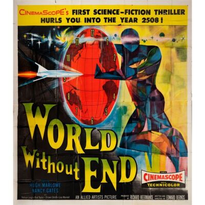 347. WORLD WITHOUT END (1956): Six Sheet (78.25" x 78.25"); Very Fine- Folded