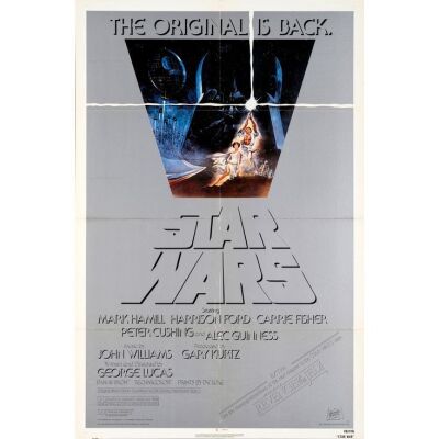 1082. One Sheet (27" x 41"); Misprinted Re-Release; Very Fine Folded ### STAR WARS: A NEW HOPE (R-1982)