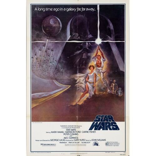 1074. One Sheet (27" x 41"); Style A, Third Printing; Fine Folded ### STAR WARS: A NEW HOPE (1977)