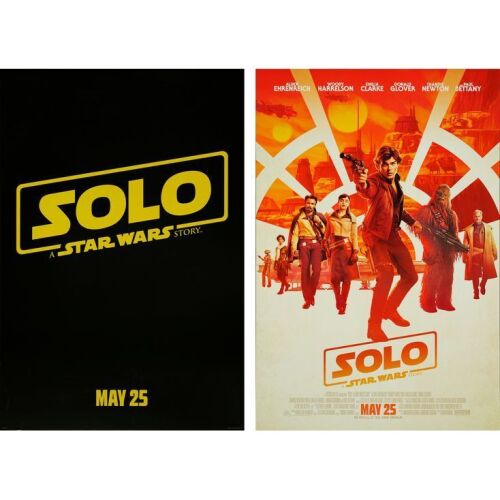1109. One Sheets (2) (27" x 40"); Advance, Double-Sided; Very Fine+ Rolled ### SOLO: A STAR WARS STORY (2018)