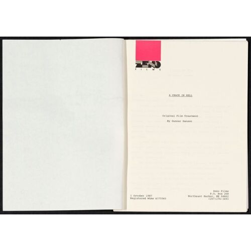 658. Pre-Production Material: Treatment, Pre-Production Proposal Documents, Letter Signed by Gunnar Hansen and Edwin Neal, Mailing Envelope (8.5" x 11") Signed by Gunnar Hansen, Edwin Neal (Beckett CO ### GUNNAR HANSEN (1988)