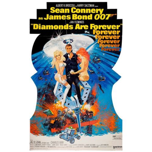 746. Die-Cut Standee (36" x 57"); Very Fine on Cardstock ### JAMES BOND: DIAMONDS ARE FOREVER (1971)