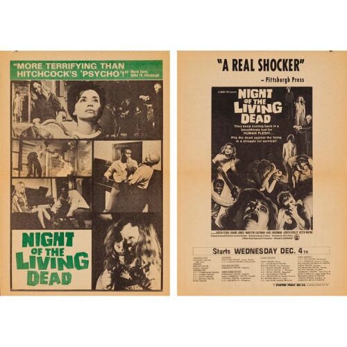900. Herald (11" x 16"); Green Style; Very Fine+ Folded ### NIGHT OF THE LIVING DEAD (1968)