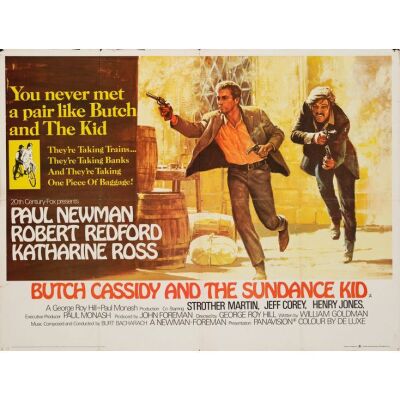56. BUTCH CASSIDY AND THE SUNDANCE KID (1970): British Quad (40" x 30"); Very Fine- Folded