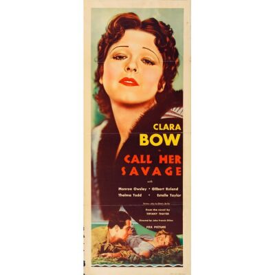 58. CALL HER SAVAGE (1932): Insert (14" x 36"); Fine+ Folded