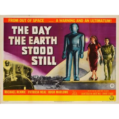 80. THE DAY THE EARTH STOOD STILL (1951): British Quad (40" x 30"); Very Fine+ Folded