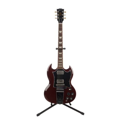 2. AC/DC - Angus Young Aged Cherry Signature SG Gibson Guitar
