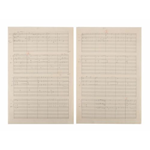 18. THE BEATLES - George Martin Handwritten Sheet Music For "When I'm Sixty-Four", 1966