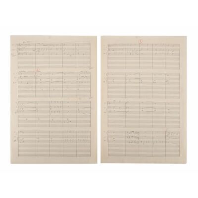 18. THE BEATLES - George Martin Handwritten Sheet Music For "When I'm Sixty-Four", 1966