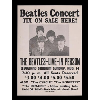 22. THE BEATLES - Cleveland Stadium Concert Poster, 1966