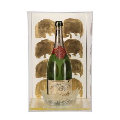 23. THE BEATLES - John Lennon, Paul McCartney and George Harrison-Autographed "Penny Lane" Music Video Krug Champagne Bottle, 1967