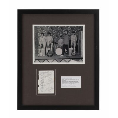 31. THE BEATLES - Framed Rory Storm and the Hurricanes-Autographed Page