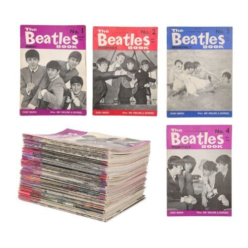 34. THE BEATLES - Set of 77 First Issues of The Beatles Monthly Book Magazines