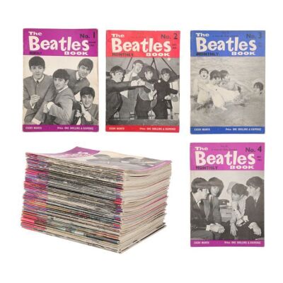 34. THE BEATLES - Set of 77 First Issues of The Beatles Monthly Book Magazines
