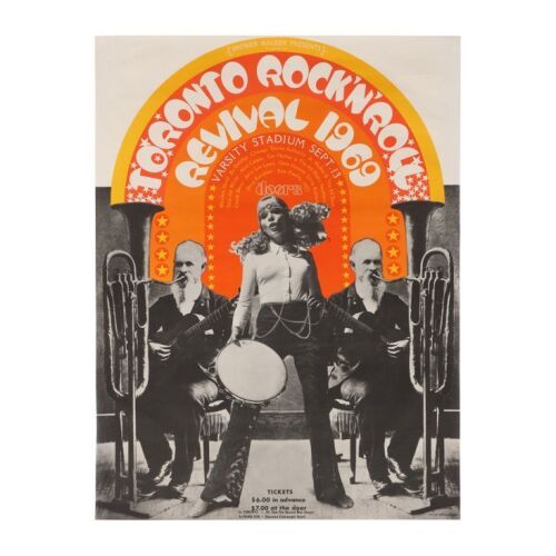 47. JOHN LENNON \ YOKO ONO \ ERIC CLAPTON - Toronto Rock and Roll Revival 1969 Concert Poster