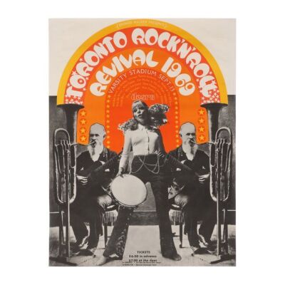 47. JOHN LENNON \ YOKO ONO \ ERIC CLAPTON - Toronto Rock and Roll Revival 1969 Concert Poster