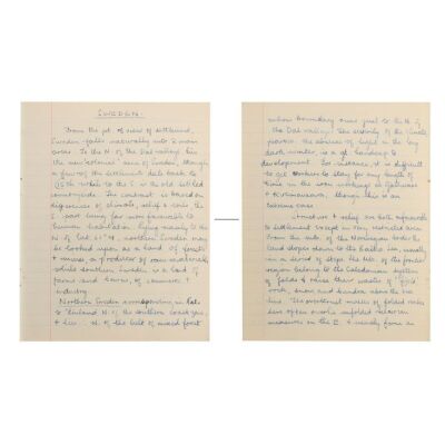 52. PAUL MCCARTNEY - Liverpool Institute Schoolbook Double-Sided Handwritten Page
