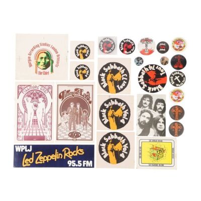 62. BLACK SABBATH - Collection of Badges and Promotional Items