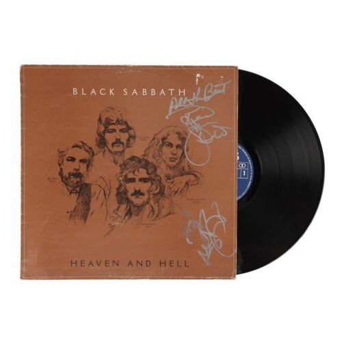 64. BLACK SABBATH - Ronnie James Dio and Vinny Appice-Autographed Heaven and Hell LP