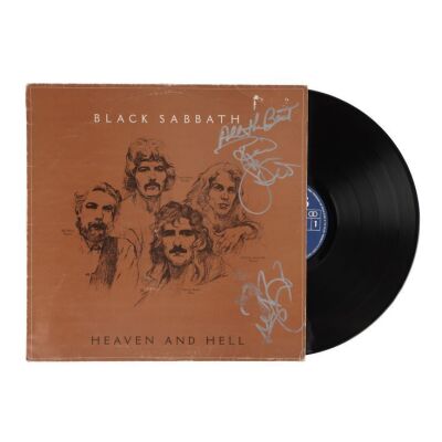 64. BLACK SABBATH - Ronnie James Dio and Vinny Appice-Autographed Heaven and Hell LP