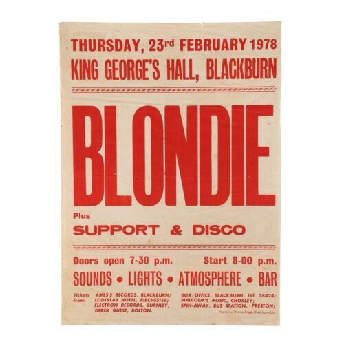 74. BLONDIE - King George's Hall 1978 Concert Poster