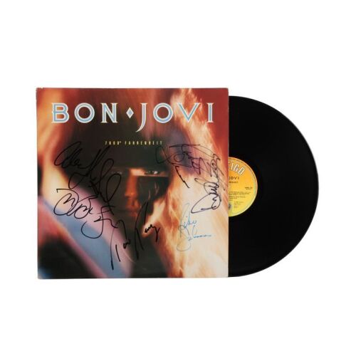 82. BON JOVI - Bon Jovi, David Bryan, Tico Torres, Richie Sambora, and Alec John Such-Autographed 7800&Atilde;&fnof;&AElig;&rsquo;&Atilde;&cent;&acirc;&sbquo;&not;&Aring;&iexcl;&Atilde;&fnof;&acirc;&euro;&scaron;&Atilde;&sbquo;&Acirc;&deg; Fahrenheit Album