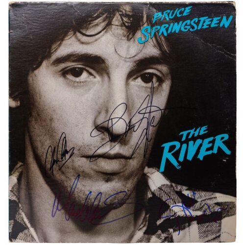 84. BRUCE SPRINGSTEEN - Bruce Springsteen, Clarence Clemons, Max Weinberg and Steven Van Zandt-Autographed The River Vinyl