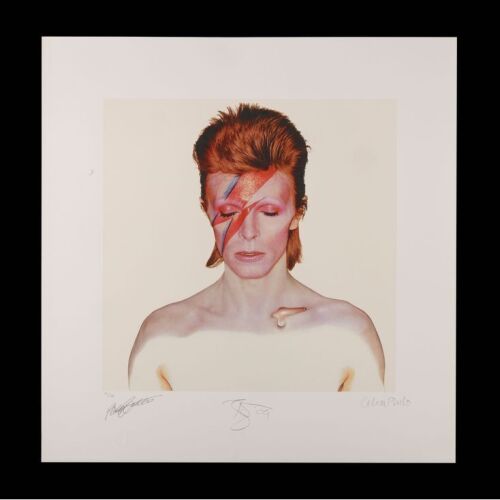 101. DAVID BOWIE - David Bowie-Autographed "Aladdin Sane" Limited Edition Print by Philip Castle and Celia Philo, 2008