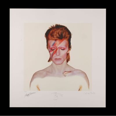 101. DAVID BOWIE - David Bowie-Autographed "Aladdin Sane" Limited Edition Print by Philip Castle and Celia Philo, 2008