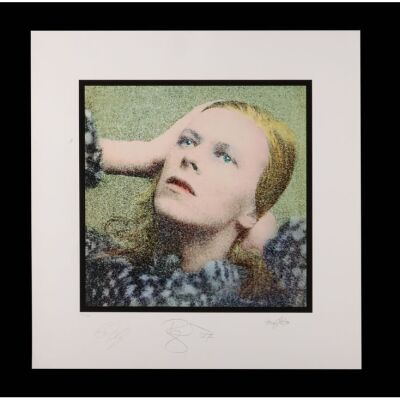 104. DAVID BOWIE - David Bowie and Rick Wakeman-Autographed Limited Edition "Hunky Dory" Print by Terry Pastor, 2007