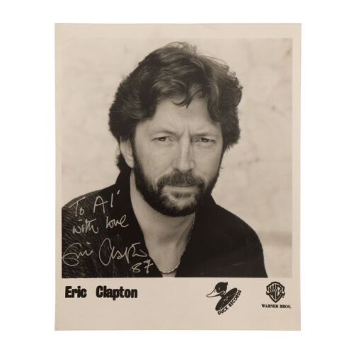 131. ERIC CLAPTON - Eric Clapton-Autographed Duck Records Warner Bros. Promotional Headshot